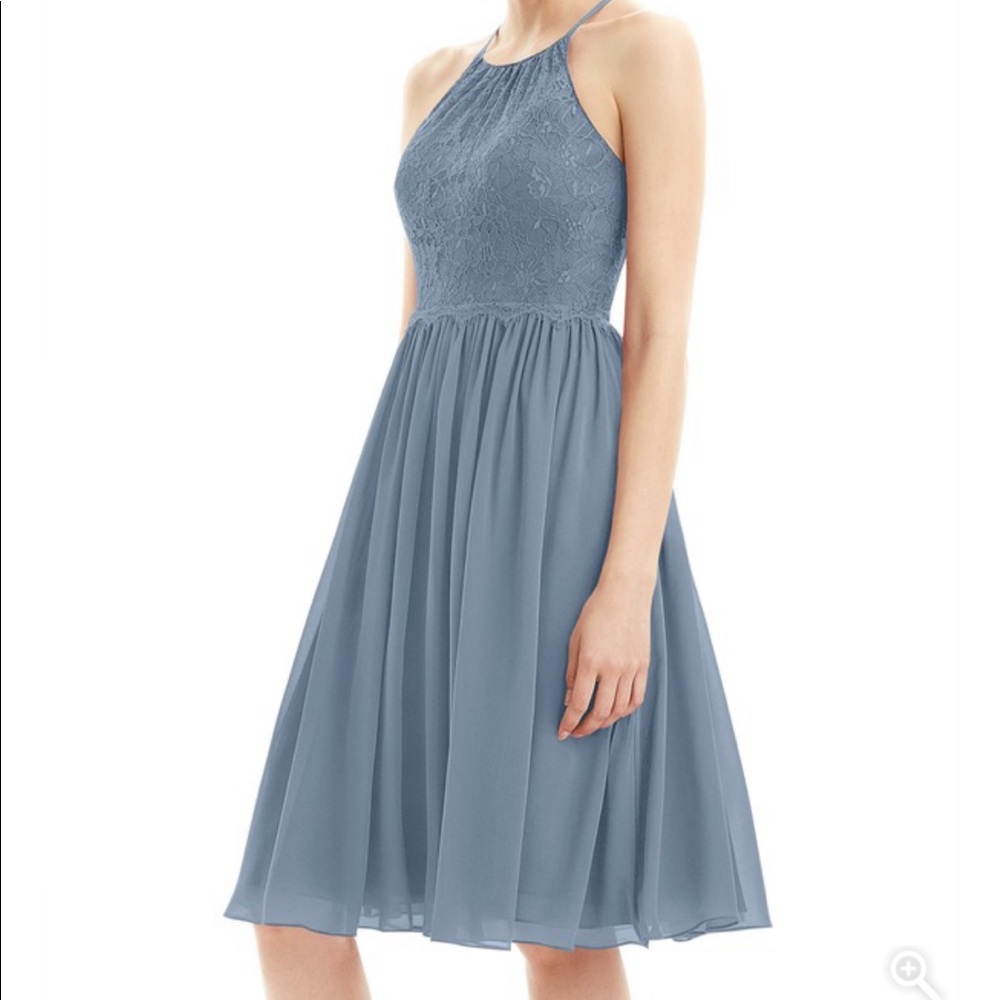 Dusty Blue Dress by Azazie size 18
